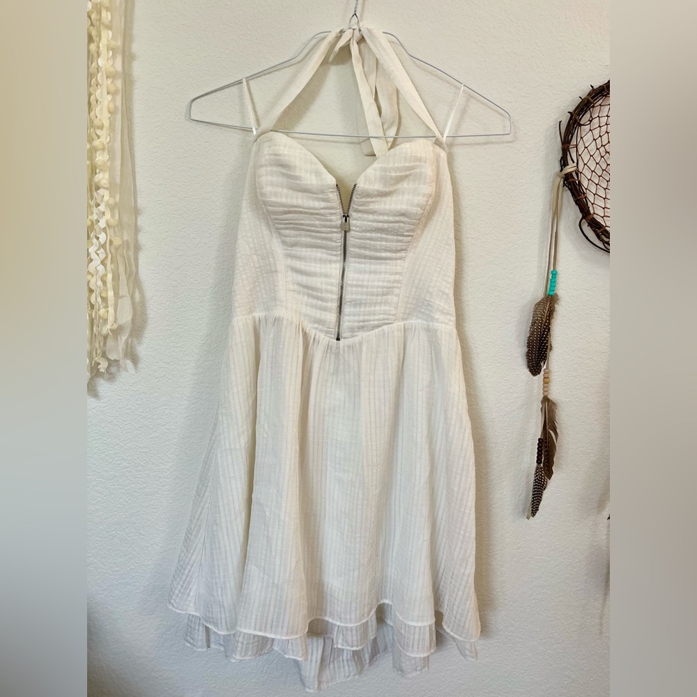 Guess White Halter Dress
